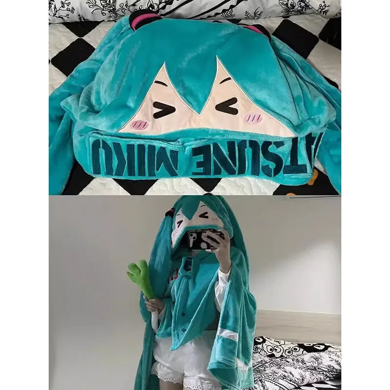 Hatsune Miku Hooded Cloak Blanket