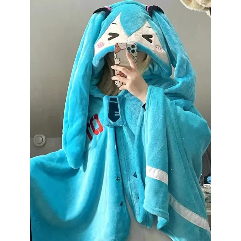 Hatsune Miku Hooded Cloak Blanket